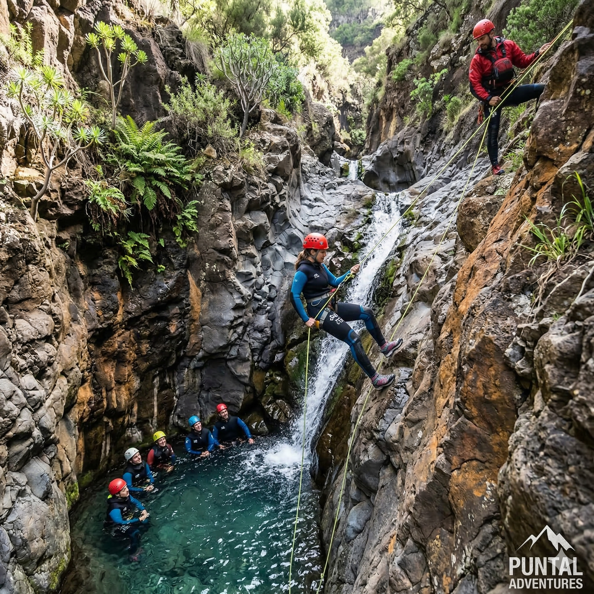 Guided canyoning tours Tenerife Canary Islands